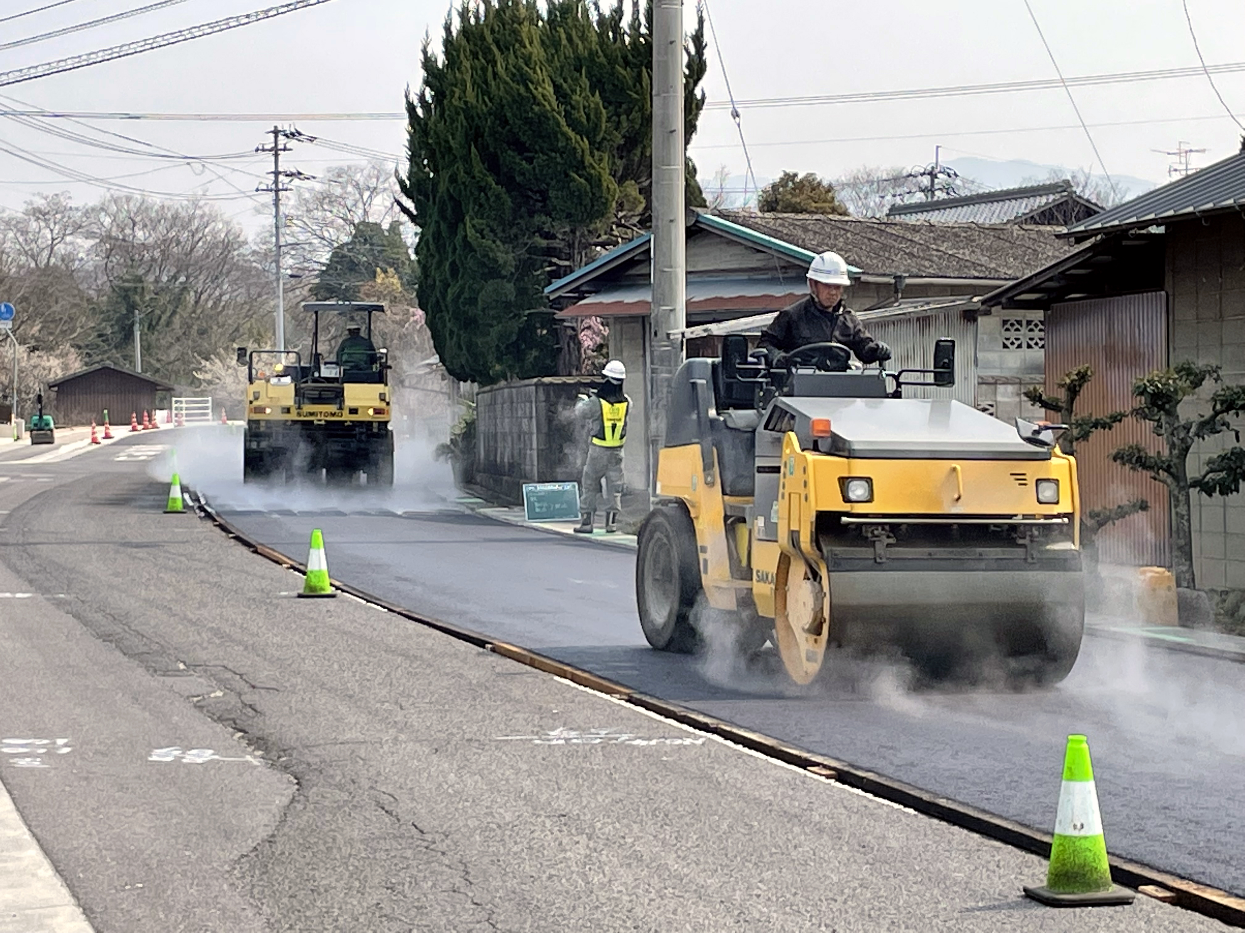 県道財田西豊中線(大野)地方特定道路整備工事(舗装工)