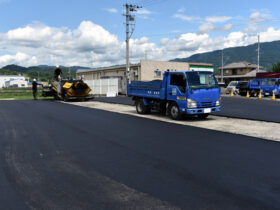 コンビニ駐車場舗装工事