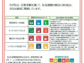 常磐建設は工事現場でＳＤＧｓに貢献しています！